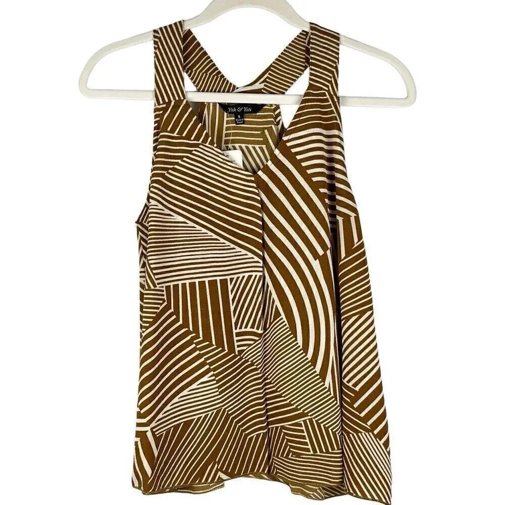 NWT Yak & Yeti Geometric Halter Tank Top Small